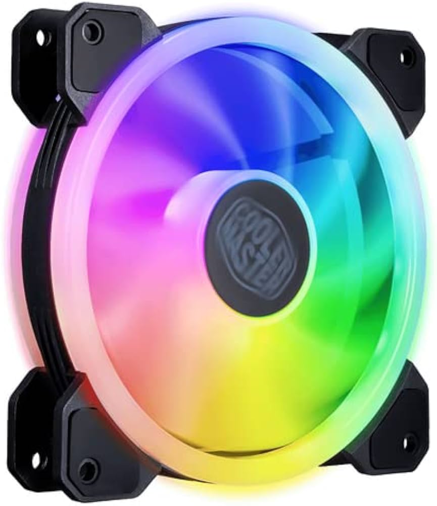 VENTILADOR P/GABINETE COOLER MASTER MASTERFAN MF120 S3, ARGB,120MM,1800RM,NEGRO