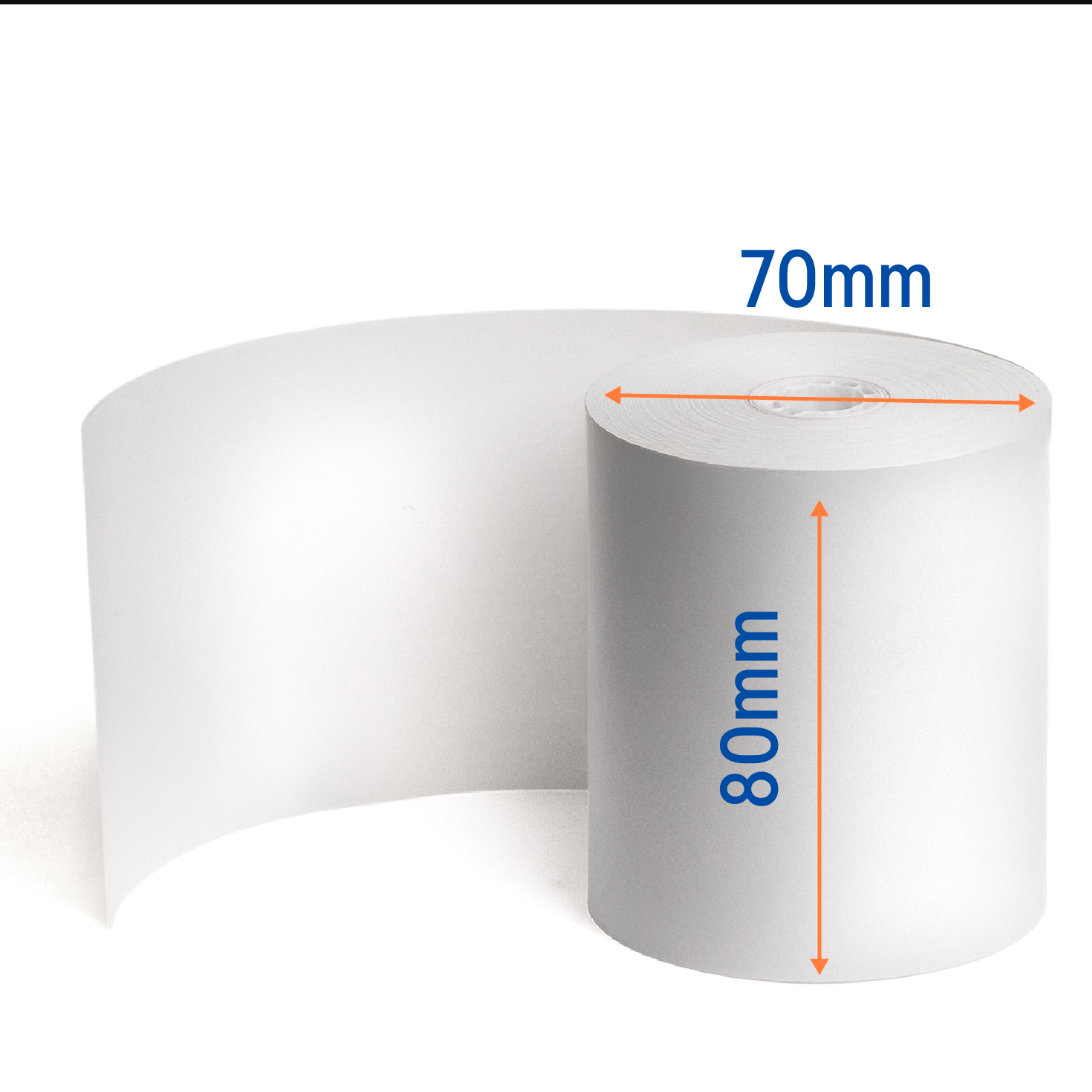 CAJA DE ROLLO TERMICO 80MM X 70MM 25 PIEZAS