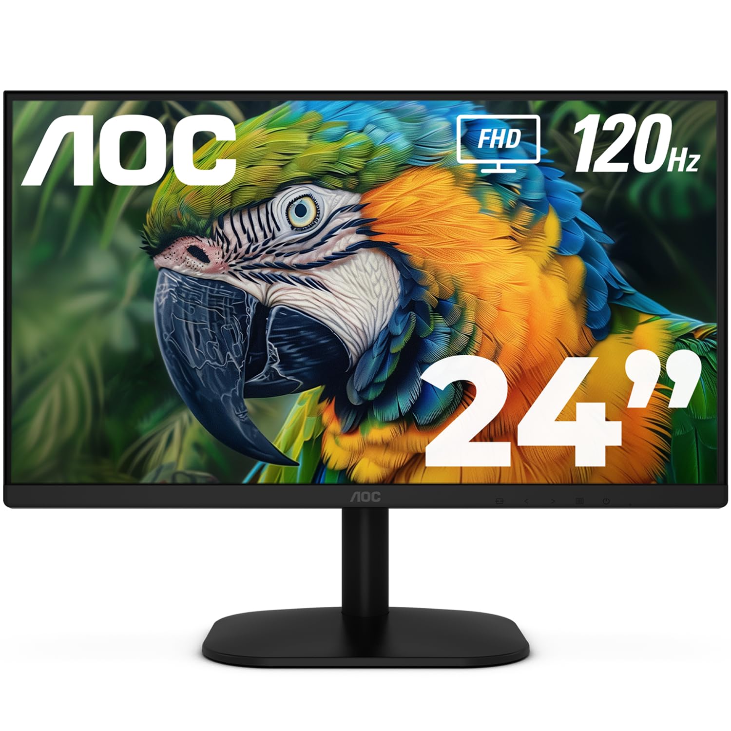 MONITOR LED AOC 24B35H3 / COLOR NEGRO / PANEL IPS 23.8 / HDMI Y VGA / ASPECTO 16:9 / TIEMPO D.R. 1MS / 120HZ / FULL HD 1920X1080