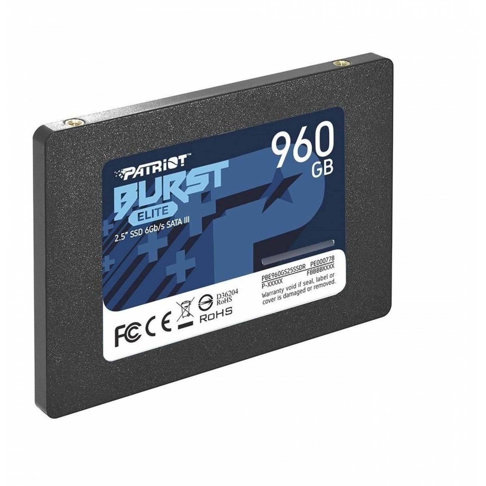 UNIDAD SSD 2.5" PATRIOT 960GB BURST ELITE, SATA3, 7MM