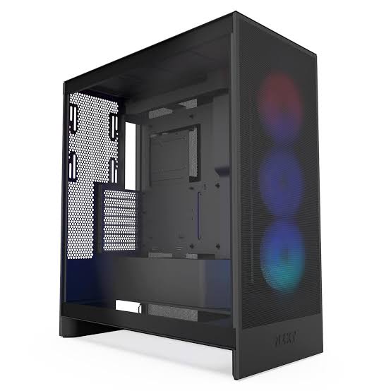 GABINETE NZXT H7 FLOW RGB, ATX, SIN FUENTE, CRISTAL TEMP