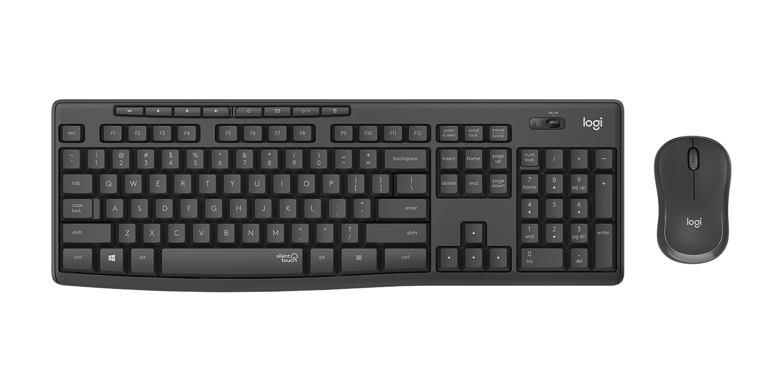 KIT TECLADO Y MOUSE LOGITECH MK295 SILENT INALAMBRICO RECEPTOR USB